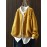 Solid Button Down Knit Cardigan, Casual Long Sleeve Loose Sweater With Pocket, Women's Clothing