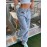 Light Wash Blue Loose Denim Boyfriend Jeans, Vintage Style Zipper Button Closure Denim Pants, Street Causal Style, Women's Denim Jeans & Clothing